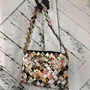 upcycled candy wrapper purse